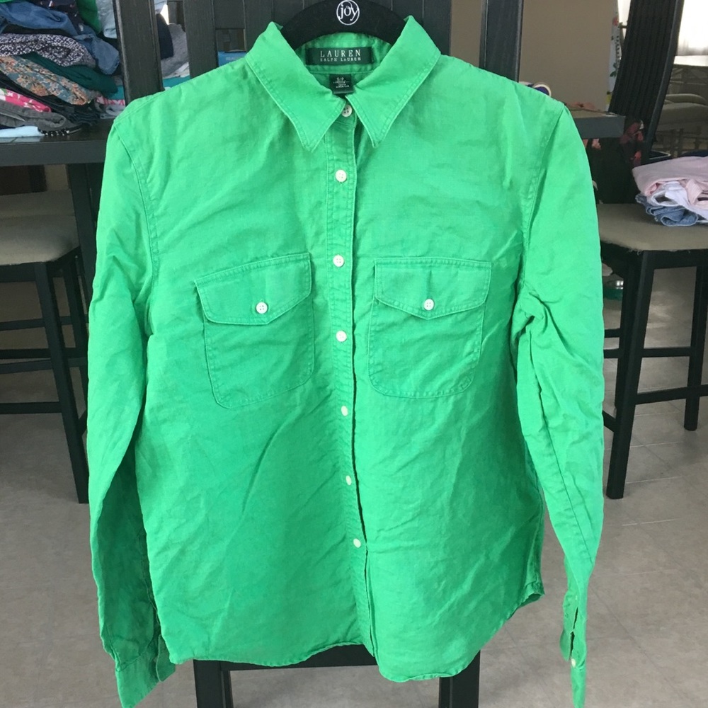 Lauren Ralph Lauren linen button down shirt